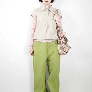 Pop color wide pants