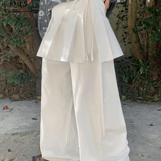 Rav Elastic Cotton Wrap Skirt Pants
