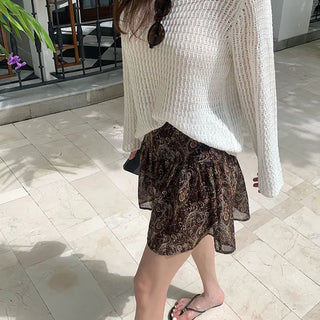 ethnic mini skirt