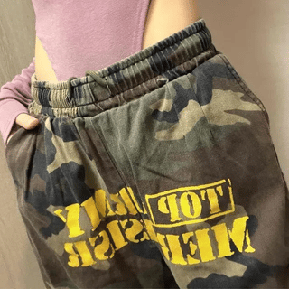 Kitch print camouflage pants
