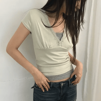 Fomi Lace Short Sleeve T-shirt (3 colors)