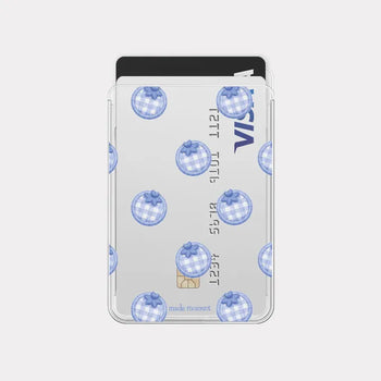 Blueberry Picnic MagSafe Card Clear Wallet Pocket Case