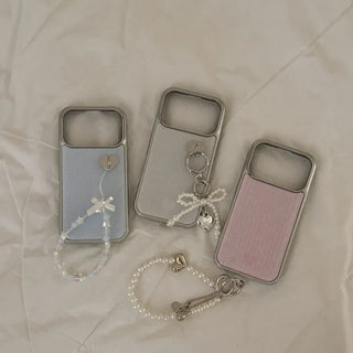 [SET] Daily Pastel Silver Epoxy Bumper Case + Strap