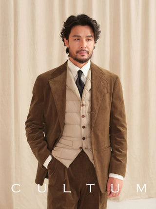 [CULTUM] Tailored Down Vest with Notch Lapel