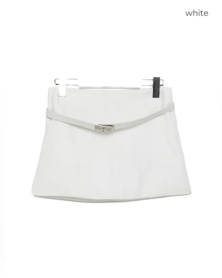 Belt set basic mini skirt