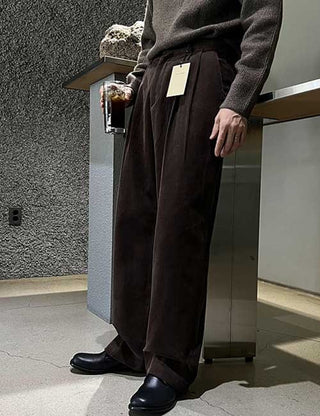 With Premium Corduroy Slacks (4 colors)