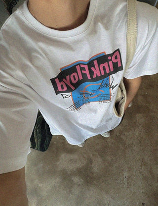 Pink Printed Short Sleeve T-shirt (2 colors)