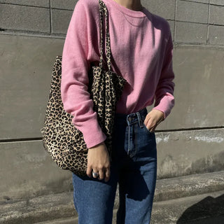 leopard big shoulder bag