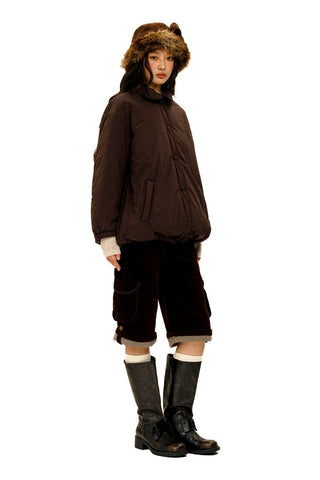 [Moromoro2] Doll Collar A-Line Padded  Jacket