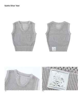 CONP Knitted mesh tight vest (gray)