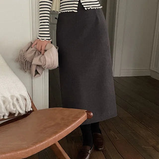 H-line long skirt