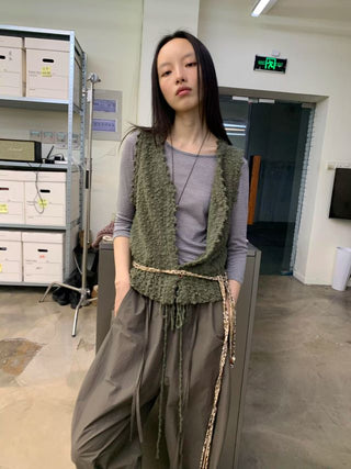 NEVERSEEZ Texture Knitted Vest