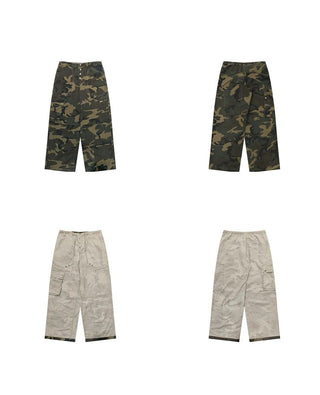 [MASONPRINCE] Reversible Camo Wide Cargo Pants