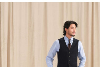 [CULTUM] Herringbone Brushed Flannel Suit Vest