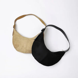 Suede Round Shoulder Bag
