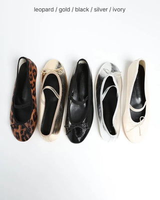 Strap ballet shoes