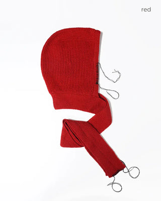 Stitch detail knit balaclava