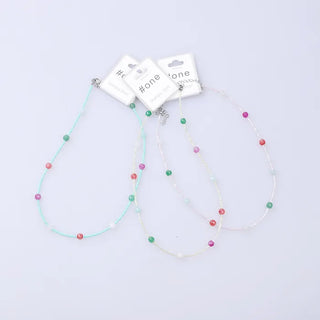 Colored bead necklace