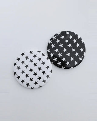 Monochrome Star Pin Badge