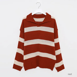 Bold striped loose-fit knit