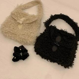Fur mini tote bag