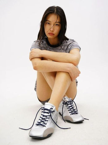 [MASONPRINCE] Aero Metallic Silver Sneakers