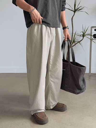 Milk Cation Full Elastic Waist Wide Pants