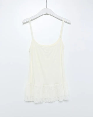 Lace sleeveless top & T-shirt set