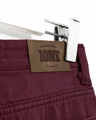 Colored wide rayon-blend cotton pants