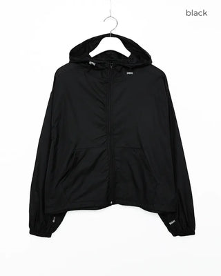 See-through semi-cropped windbreaker