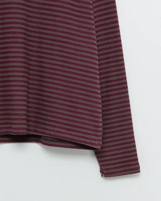 Turtleneck striped long-sleeve T-shirt