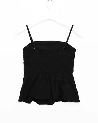 Shirred flared blouse