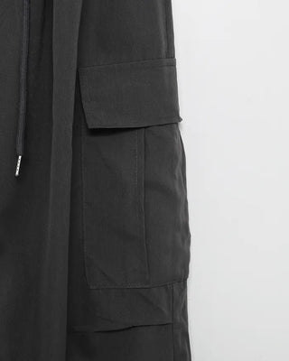 (Unisex) Elastic Waist Summer Cargo Jogger Pants