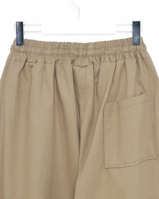 Two-pleat wide cotton pants