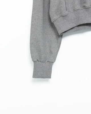 Cropped double-zip hoodie