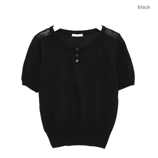 Mini button detail knit