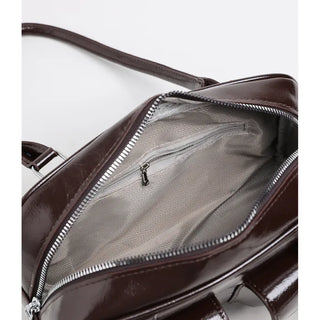 Two-pocket half-moon shoulder bag