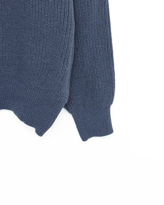 Rib-knit round neck sweater