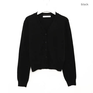 V-neck knit cardigan