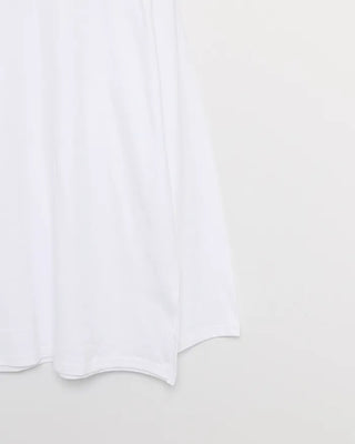 Plain slit long-sleeved T-shirt