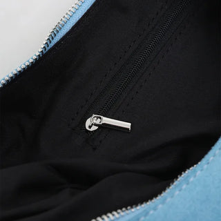 Suede Moon Belt Shoulder Bag