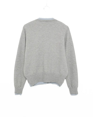 Round neck layered cardigan