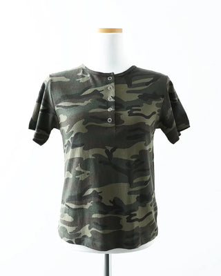 (ORIGINAL) Lettering Camo Half T-Shirt