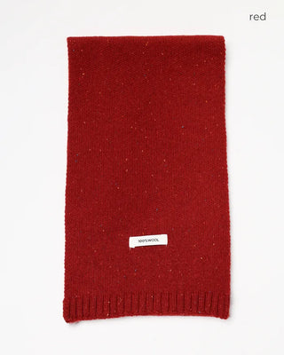 Melange knit wool scarf