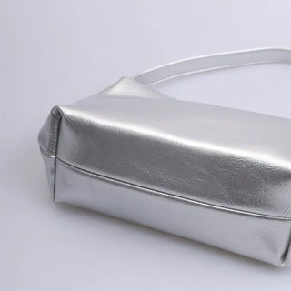 Leather one-handle shoulder bag