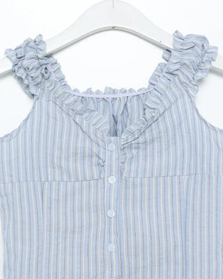 Frilled hem sleeveless blouse