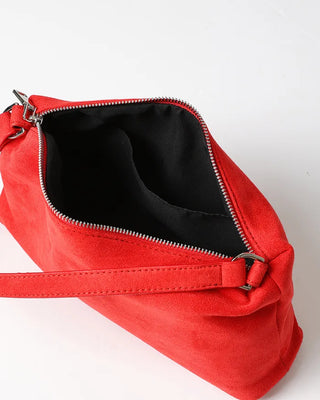 Suede shoulder bag