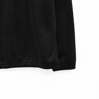 Corduroy half-zip pullover and pants set