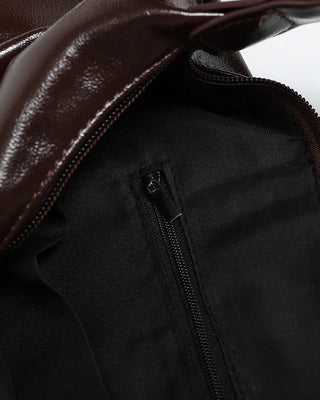 Buckle Leather Shoulder Bag