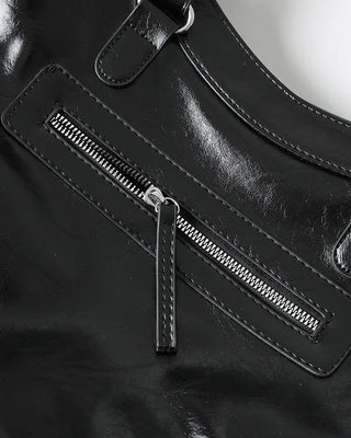 Y2K Leather Shoulder Bag